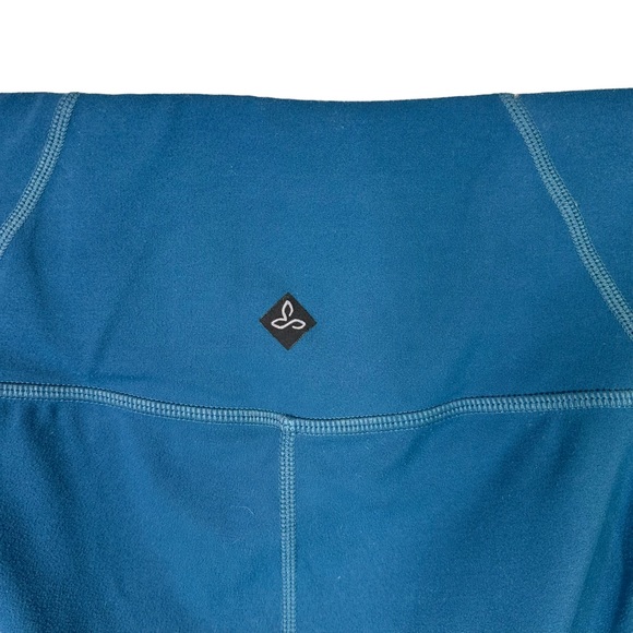 Prana Leggings Women Cropped High Rise Stretch Pockets Blue Medium - Picture 7 of 11